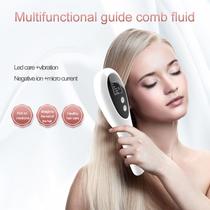 Massageador de pente elétrico cabeça de escova EMS IR vibração (branco)