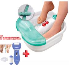 Massageador de Pés Hidromassageador Relaxante Foot Spa + Esfoliador e Removedor de Calos