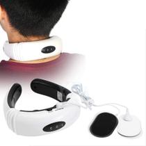 Massageador de pescoco ombros lombar eletrico tens cervical fisioterapia magnetico massagem shiatsu
