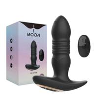 Massageador de Próstata Vai e Vem Plug Anal com Controle Remoto 10 Intensidades Silicone Recarregável