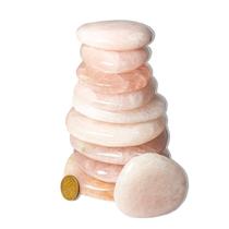 Massageador de Seixo de Quartzo Rosa Natural - 01 kg - Pedras Comuns para Terapia