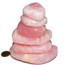 Massageador de Seixo Quartzo Rosa Natural - 03 kg - Pedras para Massagem Quentes e Frias - ATACADO