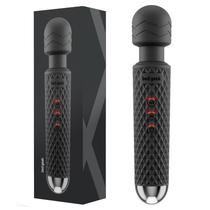 Massageador de varinha pessoal portátil sem fio bed geek Black Massageador de varinha pessoal portátil sem fio bed geek Black