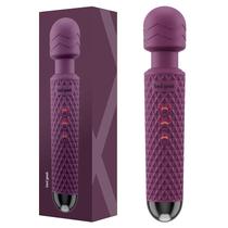 Massageador de varinha pessoal portátil sem fio, cama geek, roxa Massageador de varinha pessoal portátil sem fio, cama geek, roxa