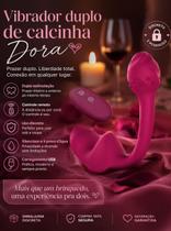 Massageador Dora Recarregável em Silicone com Dupla Vibração