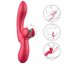 Massageador duplo estimulo com slap e recarregavel