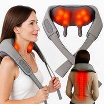 Massageador Elétrico Colete Costas Pescoço Shiatsu Lombar Cervical Portátil Massageador Elétrico Colete Costas Pescoço Shiatsu Lombar Cervical Portátil