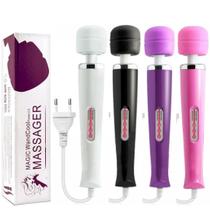 Massageador Elétrico com 10 Vibrações e Cabeça Totalmente Flexível