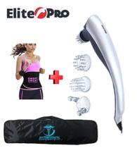 Massageador Elétrico Corporal Com Infravermelho Elite Pró + Cinta Térmica Modeladora