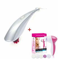 Massageador Elétrico Corporal Infravermelho 110v + Escova Facial 5 em 1