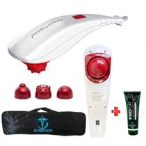 Massageador Elétrico Corporal Para Dor No Nervo Ciático e Lombar + Pomada Fisiofort