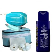 Massageador Elétrico Corporal Vibratório com Infravermelho Portátil + Gel Arnica e Copaíba