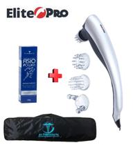 Massageador Elétrico Elite Pro com Infravermelho + Bolsa + Pomada Massageadora