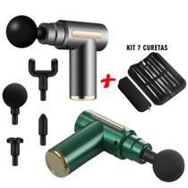 Massageador Elétrico Fisioterápico Muscular + Kit 7 Curetas