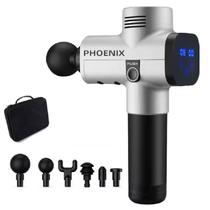 Massageador Elétrico Phoenix A2 Profissional Massagem em 20 Níveis 6 Ponteiras com Tela LCD Digital Cor Cinza