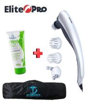 Massageador Elétrico Profissional Elite Pro + Creme FisioFort Slim