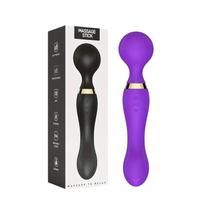 Massageador Elétrico Roxo Profissional de Ponta Dupla