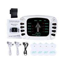 Massageador Eletrônico De Pulso Com 20 Engrenagens TENS EMS Estimulador Muscular Alívio Da Dor