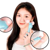Massageador Facial 3D Roller Limpeza Relaxamento Muscular Mulher Rejuvenescimento Portátil Compacto Manual Corporal