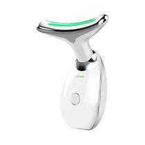 Massageador Facial E De Pescoço Com Terapia De Luz LED De 7 Cores, EMS, Rejuvenescedor De Pele,