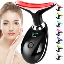 Massageador Facial e de Pescoço com Terapia de Luz Vermelha SDKWDH - Preto Brilhante Massageador Facial e de Pescoço com Terapia de Luz Vermelha SDKWDH - Preto Brilhante