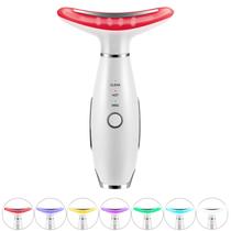 Massageador facial e pescoço Whisdo 7 em 1, terapia de luz vermelha para rosto