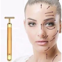 Massageador Facial Eletrico Antirugas Botox Lifting Vibração Energy Beauty Gold - MKB