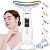 Massageador Facial MASIKETEC com LED de 4 Cores - Aparelho de Beleza para Pescoço e Rosto