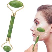 Massageador Facial Pedra De Jade Rolo Anti Rugas Stress - Vision