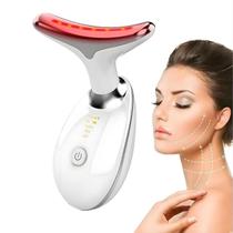 Massageador Facial Pescoço LED Anti-Rugas Recarregável