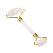 Massageador Facial Roller Quartzo Rosa Rosa
