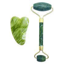 Massageador linfático Jade Roller para massagem facial