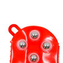 Massageador Luva Corporal Massagem Estetica Manual 7 Esferas Portatil Costas Pescoço Relaxamento Cor:Vermelho Massageador Luva Corporal Massagem Estetica Manual 7 Esferas Portatil Costas Pescoço Relaxamento Cor:Vermelho