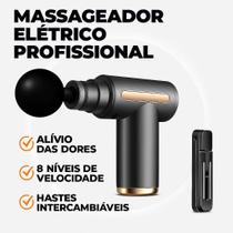 Massageador Muscular Pistola Elétrica Profissional KH525 20 Níveis, Portátil, Silencioso, Alívio de Dores