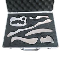 Massageador NCCYOOT Gua Sha em Aço Inoxidável Conjunto com 6 Peças Massageador NCCYOOT Gua Sha em Aço Inoxidável Conjunto com 6 Peças
