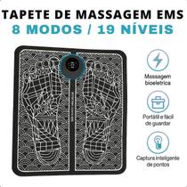 Massageador P/ Pés Tapete EMS Auto Preto Massageador P/ Pés Tapete EMS Auto Preto
