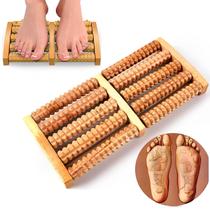 Massageador Para os Pés Duplo de Madeira Relaxante