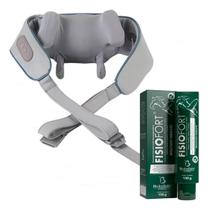 Massageador Pescoço Colete Inteligente 5d Shiatsu + Pomada para Massagem
