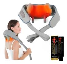Massageador Pescoço Colete Inteligente Cervical Shiatsu+ Gel