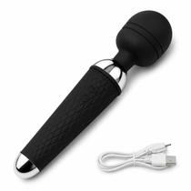 Massageador Pessoal Elétrico Recarregável USB, Silicone Macio, 10 Modos, Compacto e Silencioso, Ideal Relaxamento e Autocuidado, Preto Massageador Pessoal Elétrico Recarregável USB, Silicone Macio, 10 Modos, Compacto e Silencioso, Ideal Relaxamento e Autocuidado, Preto