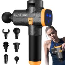 Massageador Phoenix A2 Pistola de Massagem Profissional 20 Velocidades 6 Ponteiras Massageador Phoenix A2 Pistola de Massagem Profissional 20 Velocidades 6 Ponteiras