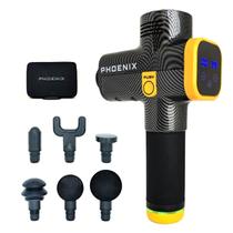 Massageador Phoenix A2 Profissional Massageador Elétrico Portátil Alívio Muscular Liberação Miofascial Tela LCD Digital com 20 Velocidades