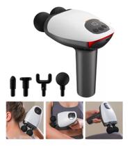 Massageador Pistola Cabeça Dupla Portátil 10 Velocidades Relaxante Massageador Pistola Cabeça Dupla Portátil 10 Velocidades Relaxante