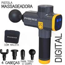 Massageador Pistola Terapia Phoenix A2 Digital 4C - Amarelo
