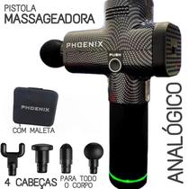 Massageador Pistola Terapia Phoenix A2 + Maleta - Carbono