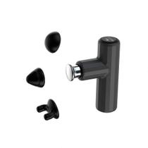 Massageador Relaxmedic Pistola Mini Deep Therapy, 4 Ponteiras, USB, Cinza - RM-MP0113A GY