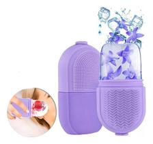 Massageador Rolo de Gelo Para O Rosto Ice Em Silicone Cor Sortida