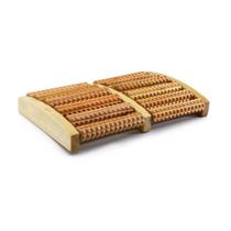 Massageador Rolo Madeira Para Os Dois Pés Fisioterapia Relax