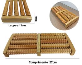 Massageador Rolo Madeira Para Os Dois Pés Fisioterapia Relax Massageador Rolo Madeira Para Os Dois Pés Fisioterapia Relax