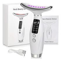 Massageador Rosto Pescoço Led 7 Modos Endurece E Levanta Pele 110/220